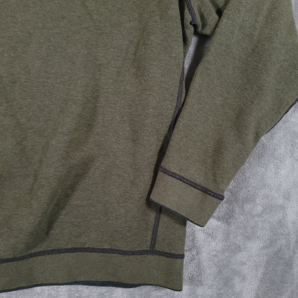 Tommy Bahama Sweater Mens XL Green Gray Reversible Half Zip Pullover Casual - Picture 3 of 9